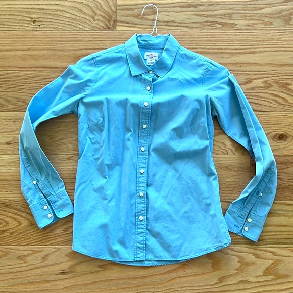 J. Crew Tops - J. Crew Womens Classic Button Down Shirt Long Sleeve Slim Fit Collared Blue XS